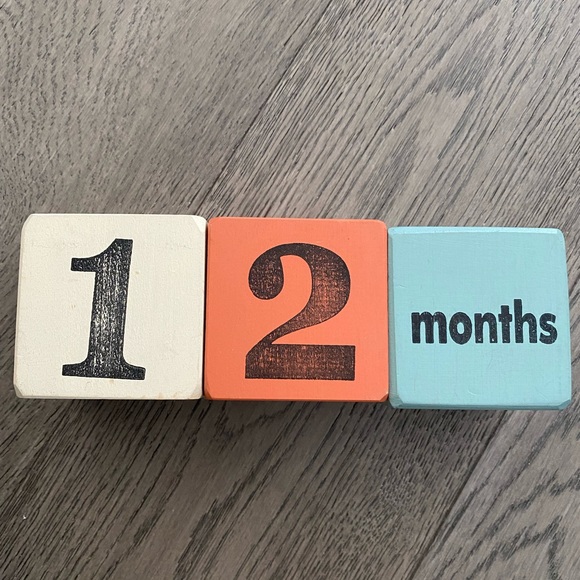 Baby milestone wooden blocks - Picture 1 of 3